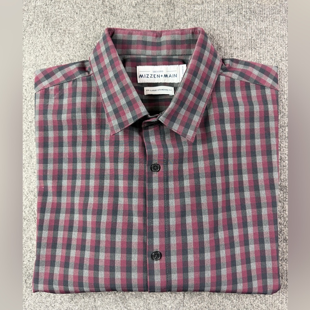 Mizzen + Main Leeward Standard Fit Mens Long Sleeve Shirt Sz XXL Multicolor